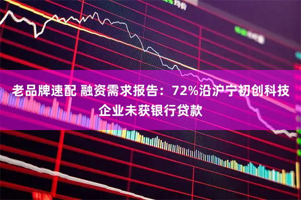 老品牌速配 融资需求报告：72%沿沪宁初创科技企业未获银行贷款
